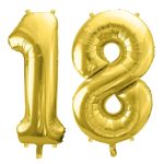 balon foliowy 18 osiemnastka urodziny złoty
