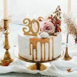 świeczka 30 złota brokatowa urodziny