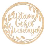 Dekoracje weselne na stół ściankę mąż żona koło
