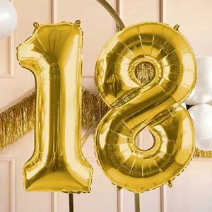 balon foliowy 18 złoty osiemnastka urodziny